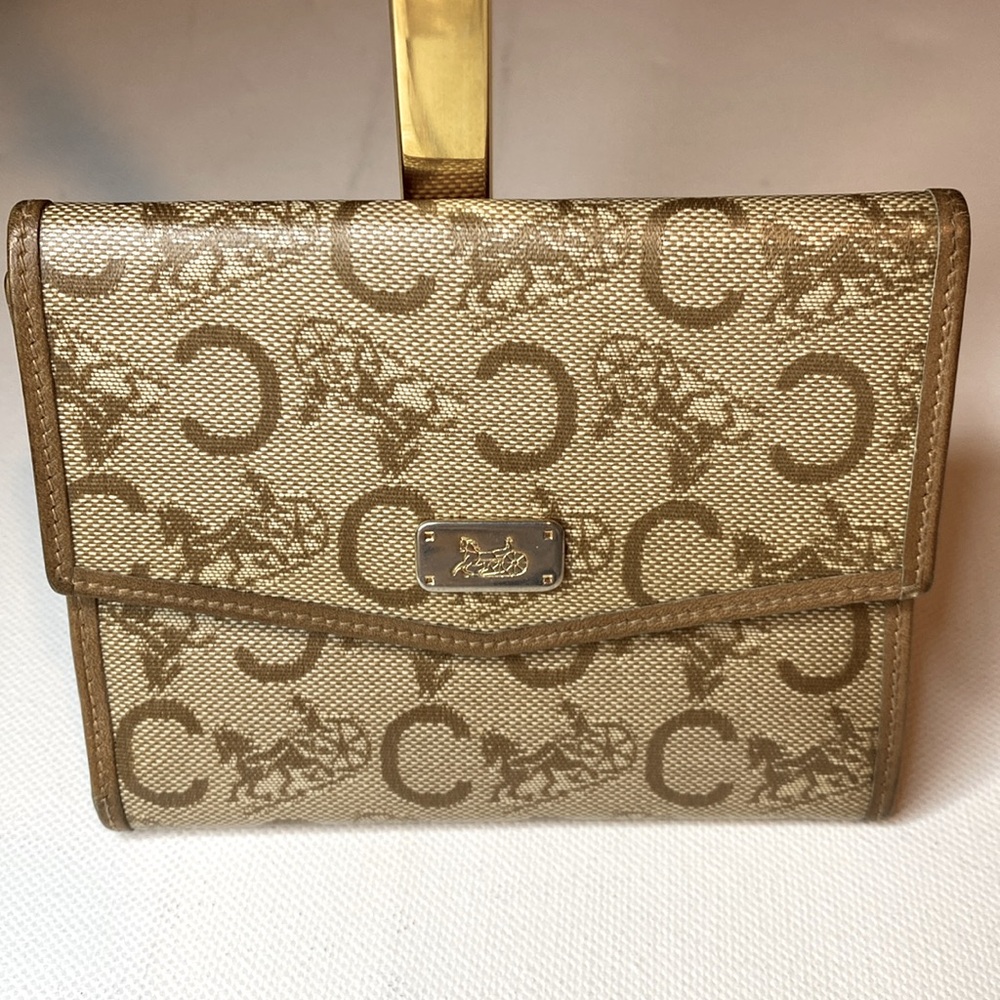 Celine PVC Brown Signature Wallet